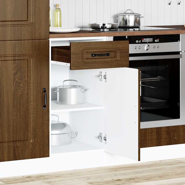 vidaXL Mueble bajo de cocina Kalmar madera ingenier&iacute;a de roble marr&oacute;n