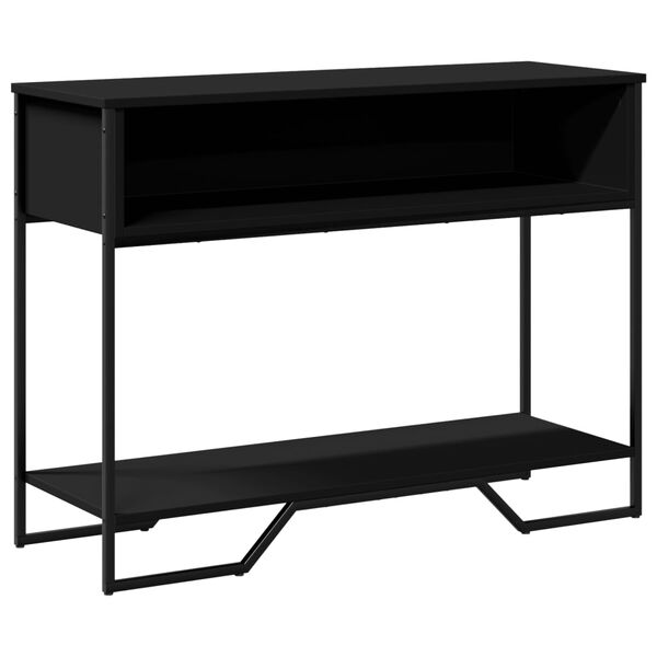 vidaXL Mesa consola madera de ingenier&iacute;a negra 100x35x74,5 cm