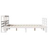 vidaXL Estructura de cama con cabecero sin colch&oacute;n blanco 140x190 cm