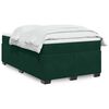 vidaXL Cama box spring con colch&oacute;n terciopelo verde oscuro 120x190 cm