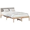 vidaXL Estructura de cama con cabecera Marrón y taupe 120 x 190 cm