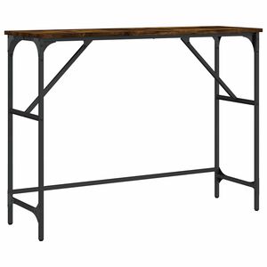 vidaXL Mesa consola madera de ingenier&iacute;a roble ahumado 100x32x75 cm