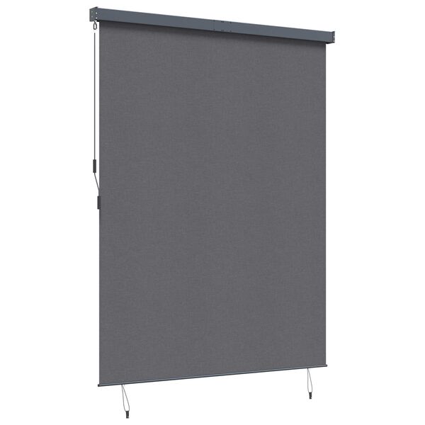 vidaXL Estor enrollable Rayado Antracita 200 x 250 cm Tela y Aluminio