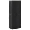 vidaXL Armario de almacenaje de jard&iacute;n rat&aacute;n PP negro 65x45x172 cm