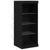 vidaXL Aparador LED Roble Negro 41 x 37 x 100 cm Madera de ingenier&iacute;a
