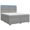 vidaXL Cama box spring con colch&oacute;n Gris Claro 160 x 200 cm Tela