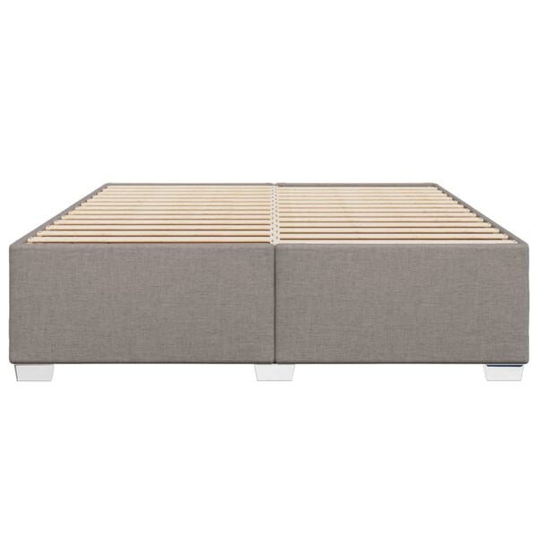 vidaXL Cama sin colch&oacute;n tela gris taupe 200x200 cm