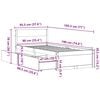 vidaXL Estructura de cama sin colch&oacute;n madera maciza blanca 90x190 cm