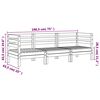 vidaXL Sof&aacute; de jard&iacute;n de 3 plazas madera de pino impregnada