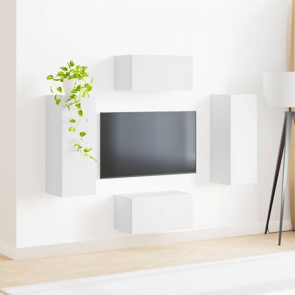 vidaXL Conjunto de mueble de TV 2 pcs Madera de ingenier&iacute;a