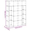 vidaXl Armario modular 14 compartimentos negro y blanco 37x146x180,5cm