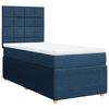 vidaXL Cama box spring con colch&oacute;n tela azul 90x190 cm