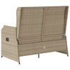 vidaXL Sill&oacute;n reclinable de jard&iacute;n con cojines rat&aacute;n sint&eacute;tico beige