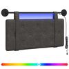 vidaXL Cabecero colgante Negro PU antiguo