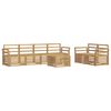 vidaXL Conjunto de sof&aacute;s de exterior 7 pcs Blanco