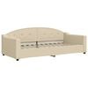 vidaXL Sof&aacute; cama sin colch&oacute;n tela crema 90x200 cm