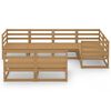 vidaXL Muebles de jard&iacute;n 7 piezas marr&oacute;n miel madera maciza de pino