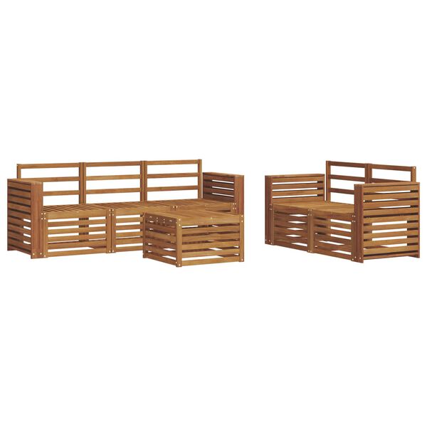 vidaXL Juegos de sof&aacute;s 6 pcs Natural Madera de Acacia S&oacute;lida