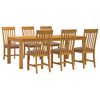 vidaXL Conjunto de comedor 7 uds. Gris Madera de Roble S&oacute;lido