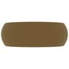 vidaXL Lavabo de lujo redondo cer&aacute;mica crema mate 40x15 cm
