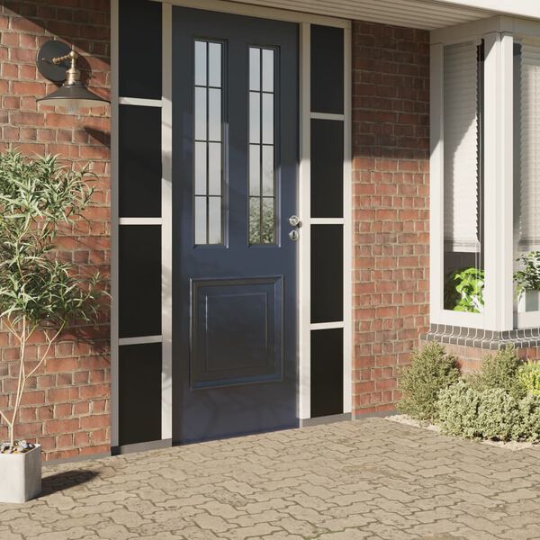 vidaXL L&aacute;mina de ventana esmerilada est&aacute;tica PVC negro 90x2000 cm