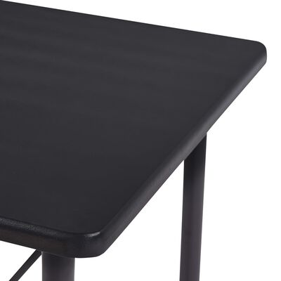 vidaXL Juego de mesa alta y taburetes 5 piezas tela negra