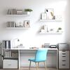 vidaXL Estante flotante pared 4 uds blanco y roble MDF 90x23,5x3,8 cm