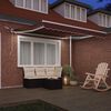 vidaXL Toldo retr&aacute;ctil autom&aacute;tico con luces LED marr&oacute;n 300x250 cm