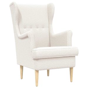 vidaXL Sill&oacute;n Crema Boucl&eacute;