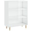 vidaXL Aparador madera contrachapada blanco brillante 69,5x32,5x90 cm