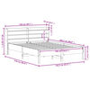 vidaXL Estructura de cama sin colch&oacute;n madera de pino blanca 140x200 cm