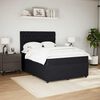 vidaXL Cama box spring con colch&oacute;n terciopelo negro 140x190 cm