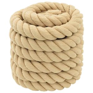 vidaXL Cuerda para barco 4 mm 5 m Natural