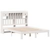vidaXL Cama con estanter&iacute;a sin colch&oacute;n madera maciza blanca 140x190 cm