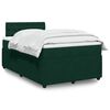 vidaXL Cama box spring con colch&oacute;n terciopelo verde oscuro 120x190 cm