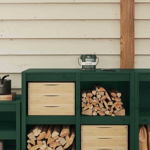 vidaXL Pintura para madera Verde 16,5 x 16,5 x 16 cm