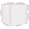 vidaXL Jardinera de madera maciza de pino 70x70x68,5 cm