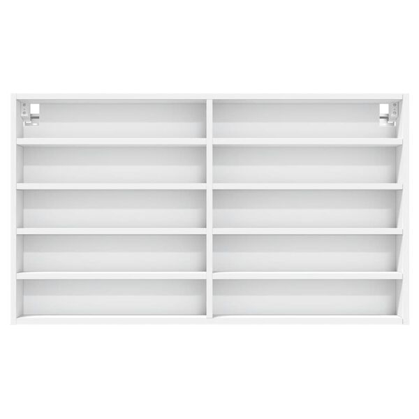 vidaXL Vitrina de madera ingenier&iacute;a blanca 100x15x58 cm
