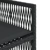 vidaXL Set de comedor de jard&iacute;n 9 pzas y cojines rat&aacute;n sint&eacute;tico negro