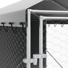vidaXL Perrera de exterior con toldo acero galvanizado plata 2x6x2,5 m