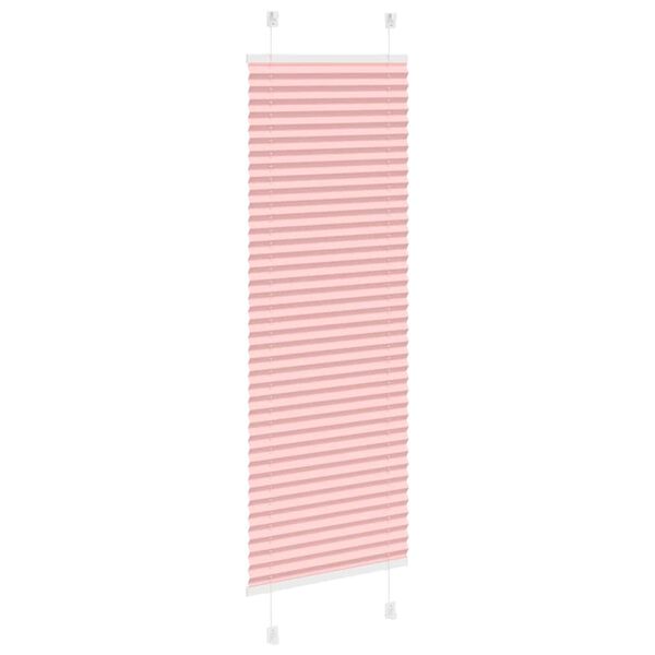 vidaXL Estor Plisado rosa 45x100 cm Tela Ancho 44,4 cm Poli&eacute;ster