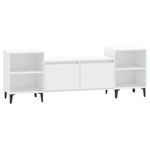 vidaXL Mueble para TV madera contrachapada blanco 160x35x55 cm