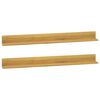 vidaXL Estantes de pared 2 unidades madera maciza de teca 110x10x10 cm