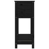 vidaXL Jardinera con estante madera maciza pino negro 82,5x34,5x81 cm