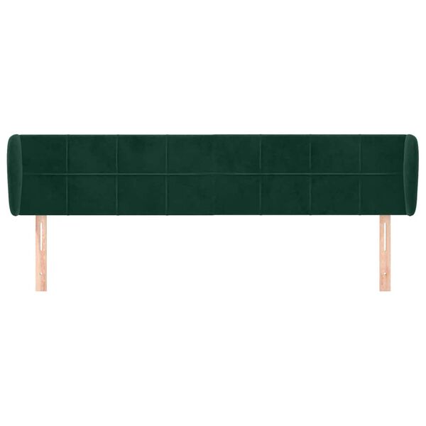 vidaXL Cabecero de terciopelo verde oscuro 163x23x78/88 cm