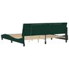 vidaXL Estructura de cama con LED sin colch&oacute;n Hanko terciopelo verde oscuro 200x200cm