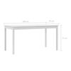vidaXL Mesa de comedor de madera de pino blanco 140x70x73 cm