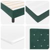 vidaXL Cama Box Spring LED Verde oscuro 100 x 200 cm Terciopelo