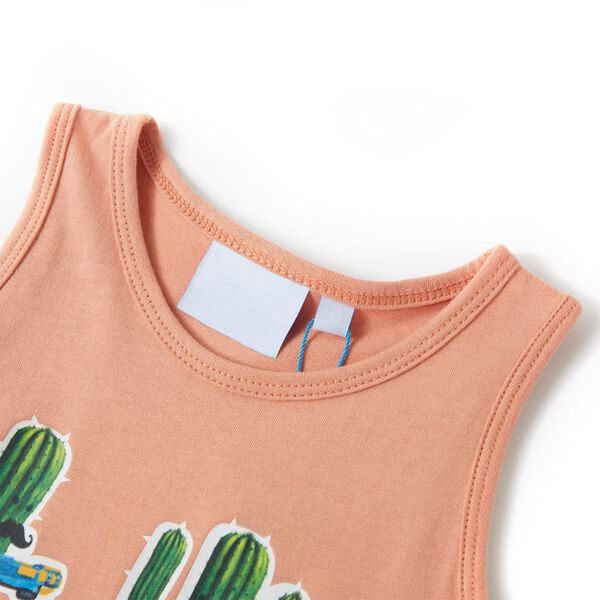 Camiseta de tirantes infantil naranja claro 104