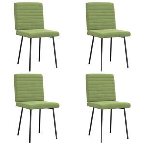 vidaXL Sillas de comedor 4 unidades terciopelo verde claro